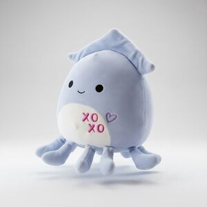 Squishmallow Stacy Purple Squid XOXO Hearts Plush 2021 Kelly Toys 8 in